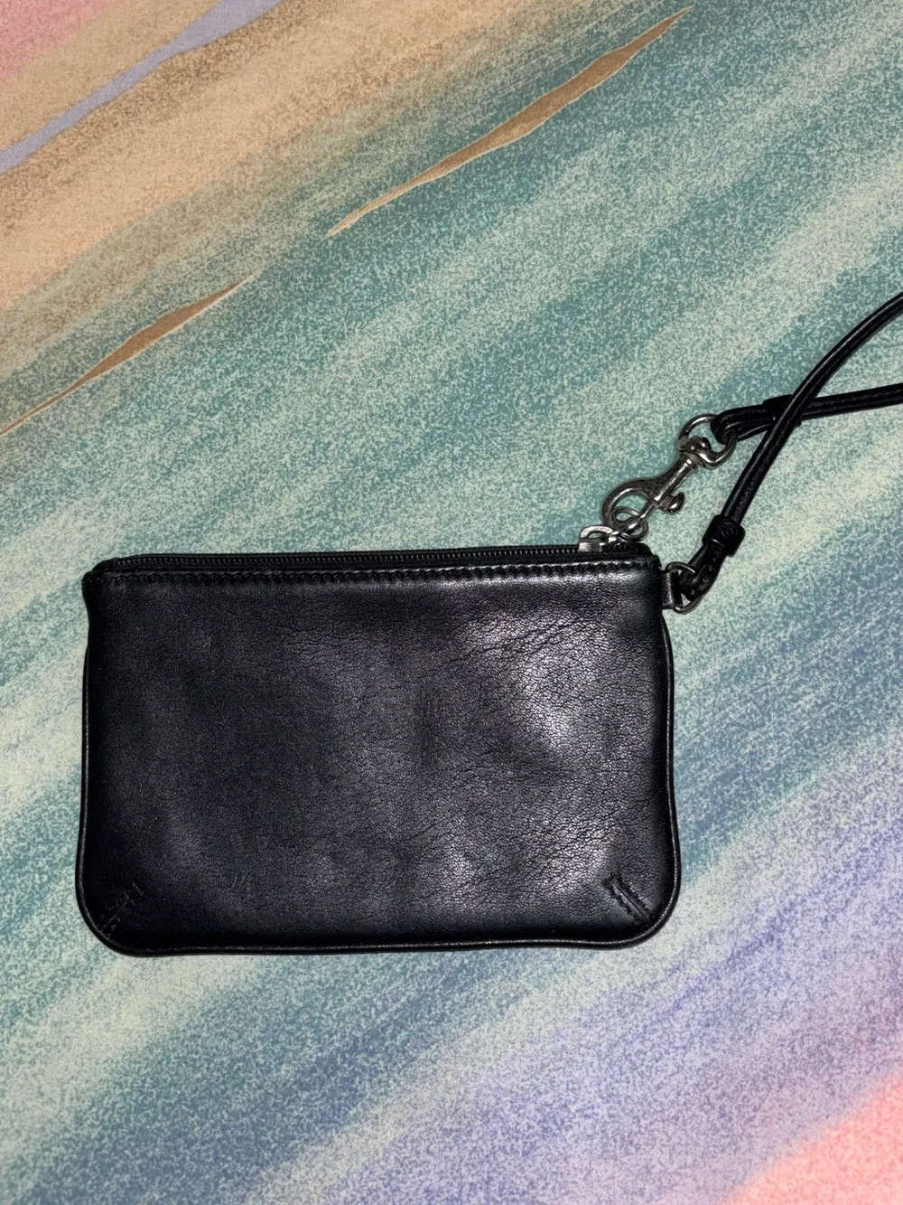 Coach Black Leather Wristlet vintage